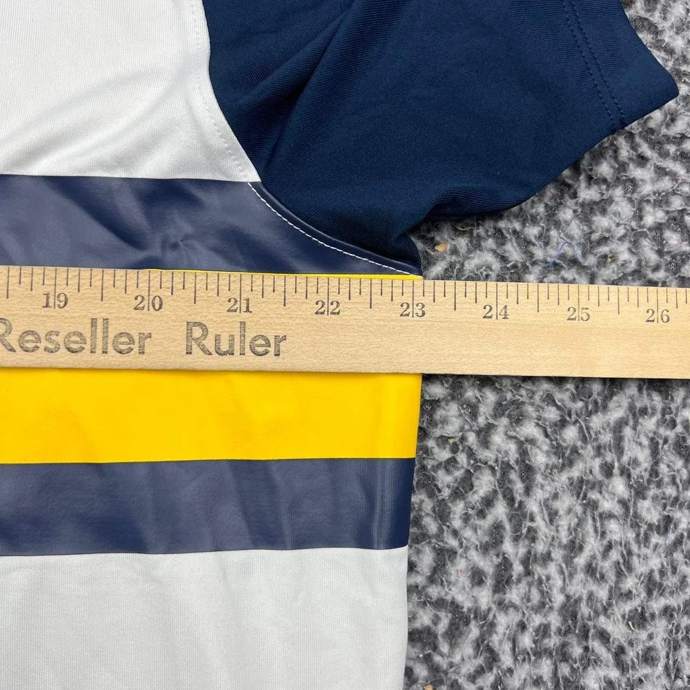 Air Jordan Michigan Wolverines Dri-FIT Polo Shirt Men Large White Jumpman New L